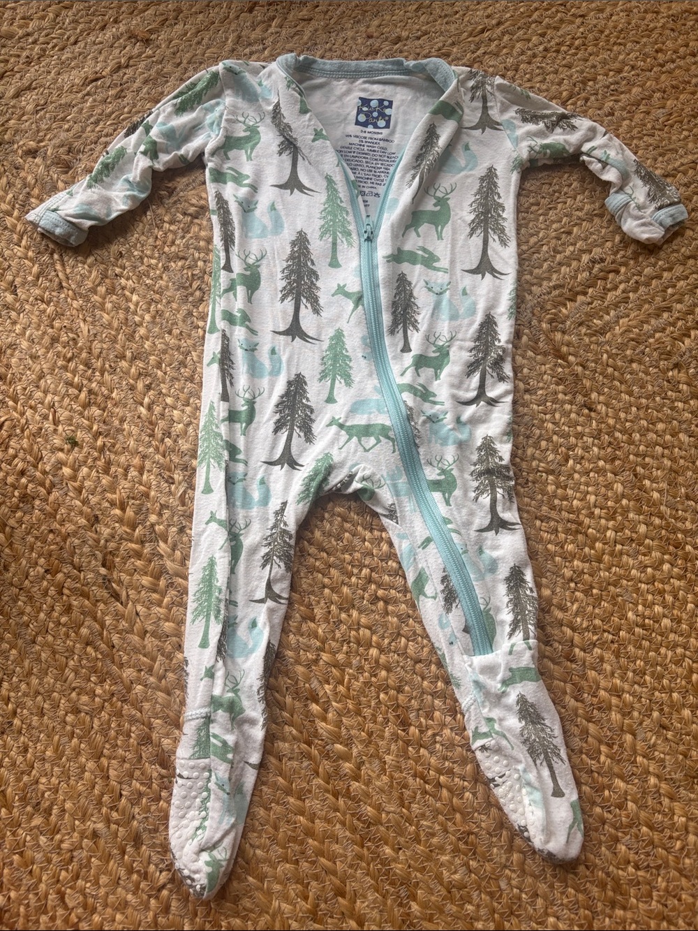 Kickee Pants Forest Print Footie, 3-6 mo